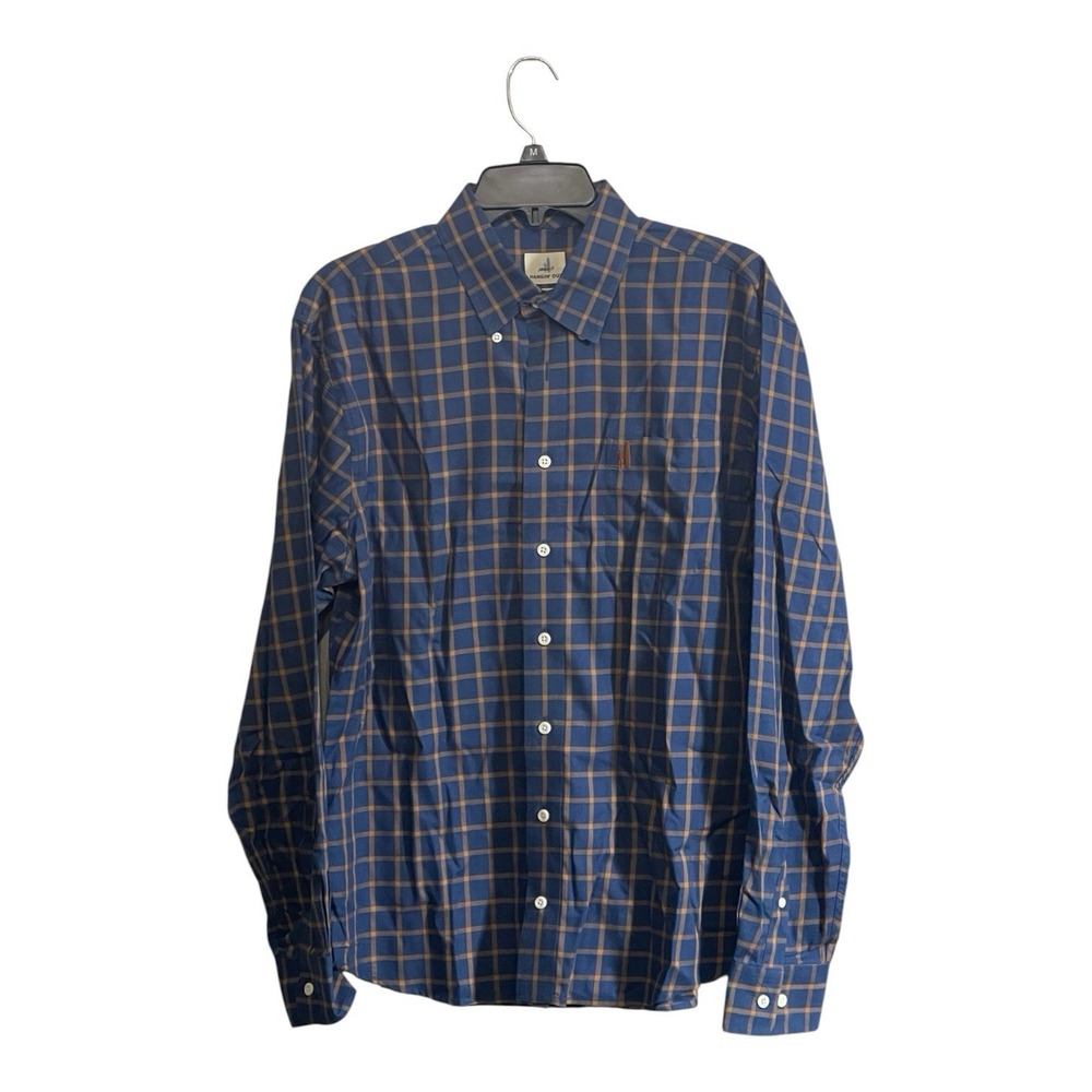 Johnnie-O Shirt Mens Med Hangin' Out Plaid Long Sleeve Button Up Casual